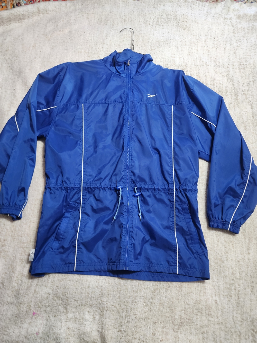 Reebok Vintage 90s Bright Designer Windbreaker Light Track Jacket Y2K